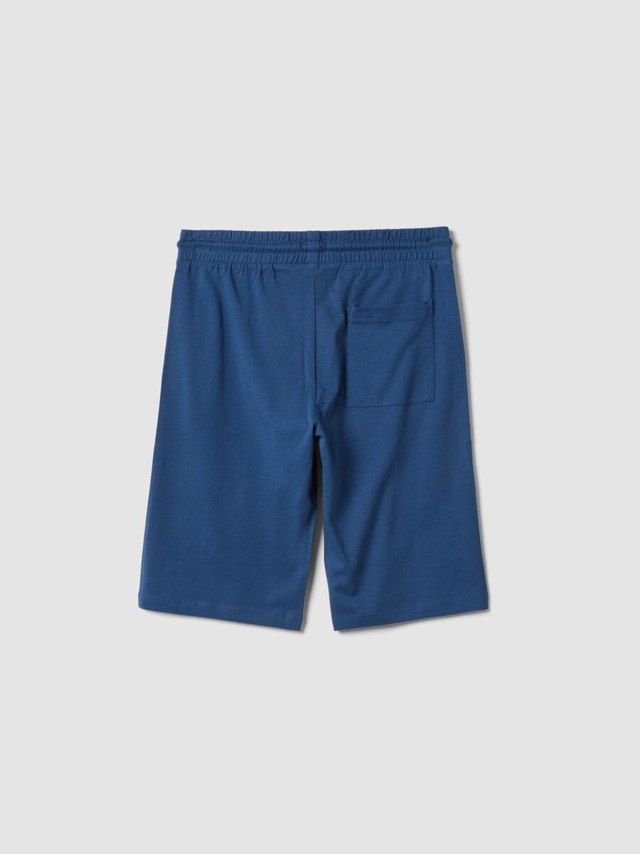 Boys' blue pure cotton regular-fit shorts_1