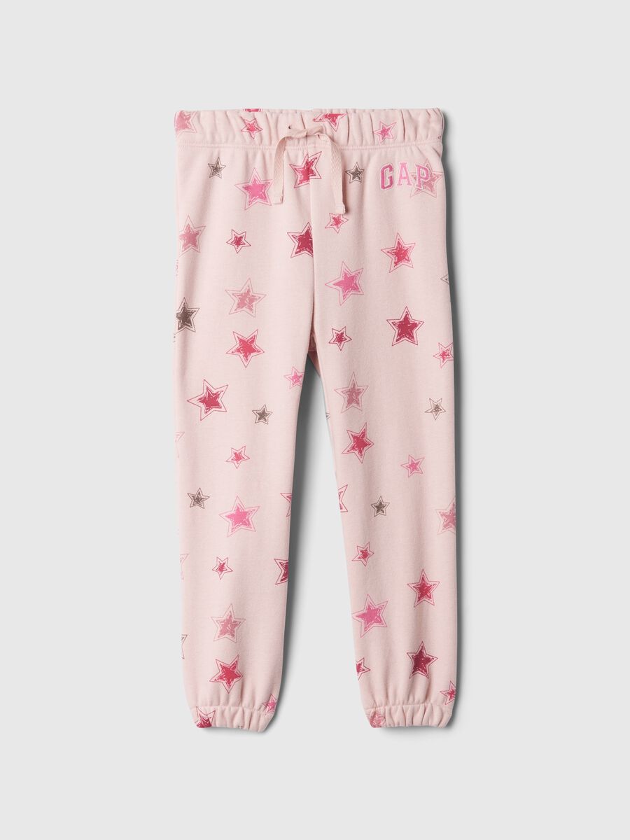 Joggers with drawstring and stars print_0