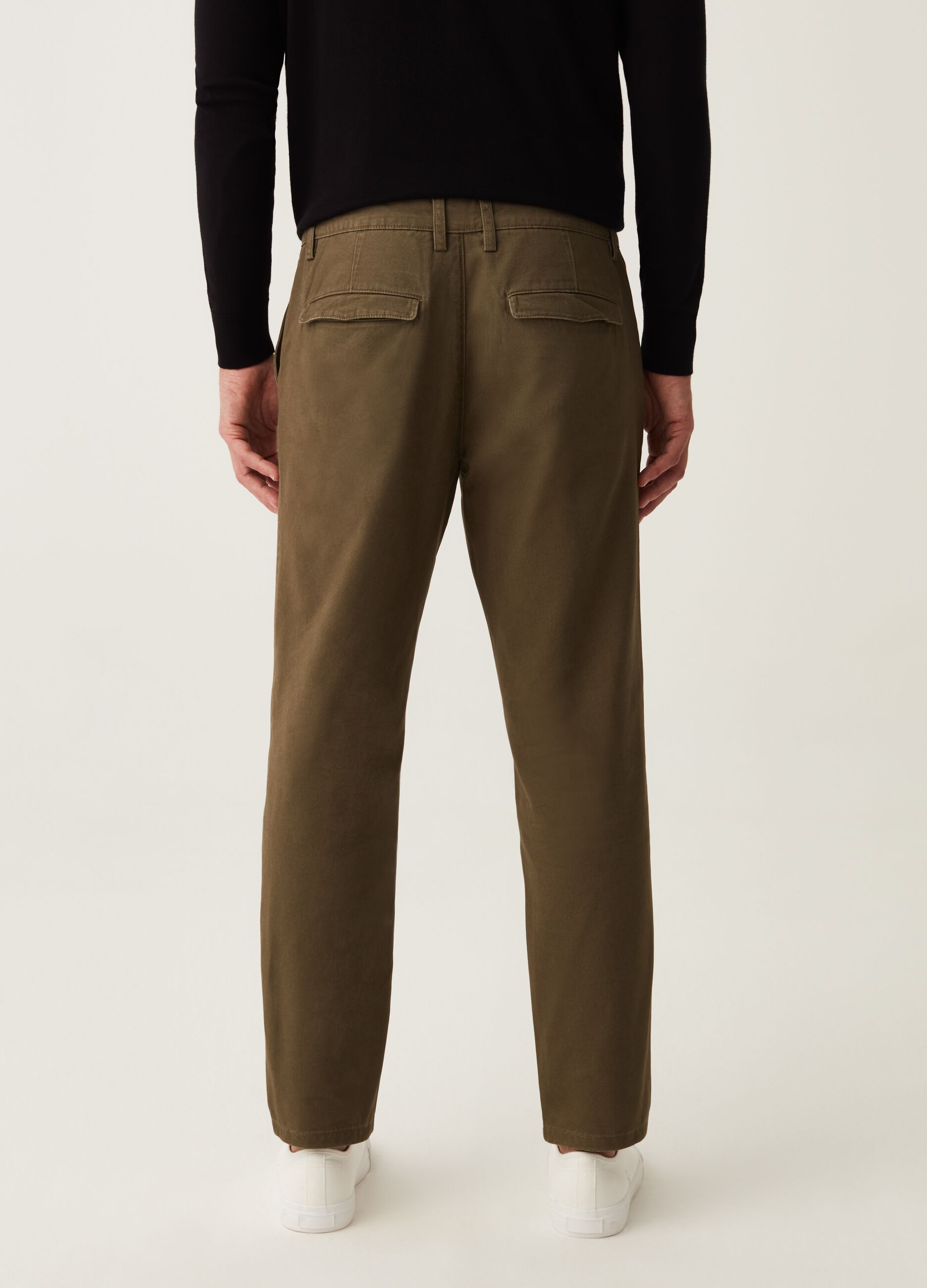 Pantalone chino in twill di cotone_2