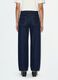 Blue denim wide-leg jeans in pure cotton_2