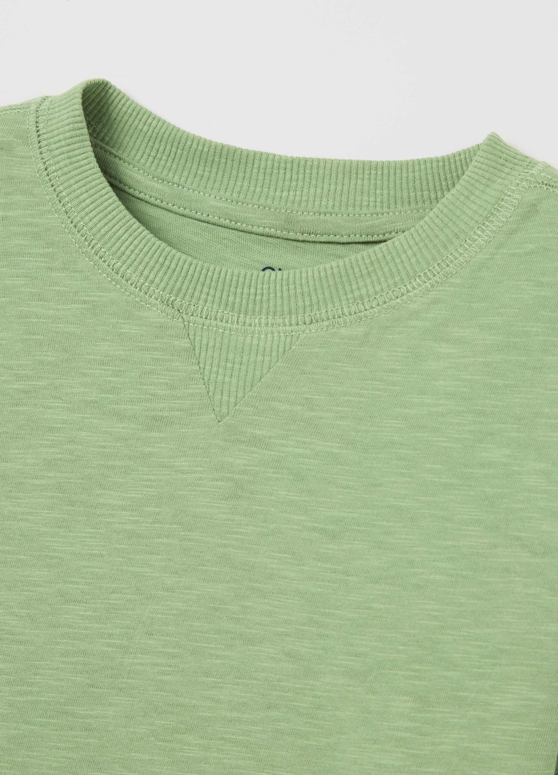 Cotton T-shirt with round neck