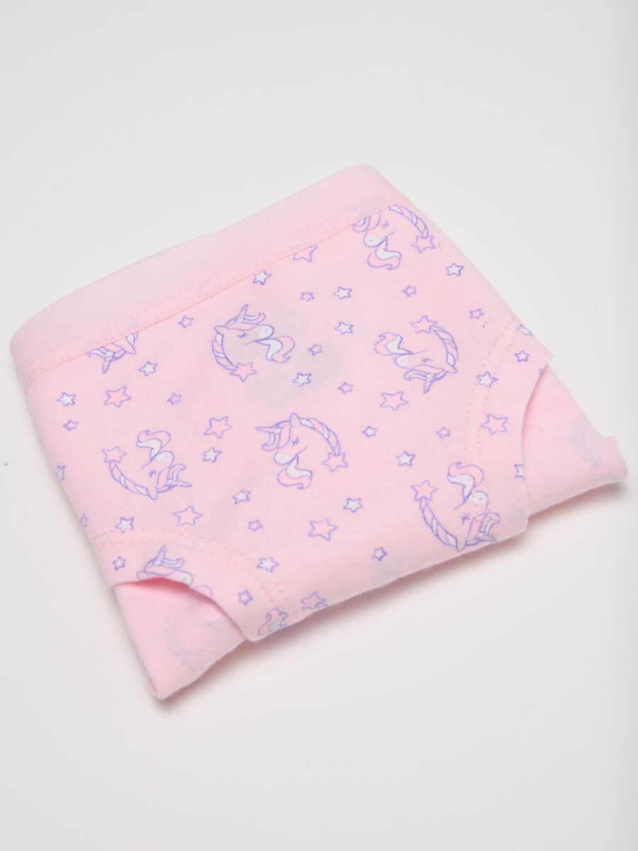 Girls' pink cotton regular fit briefs_3