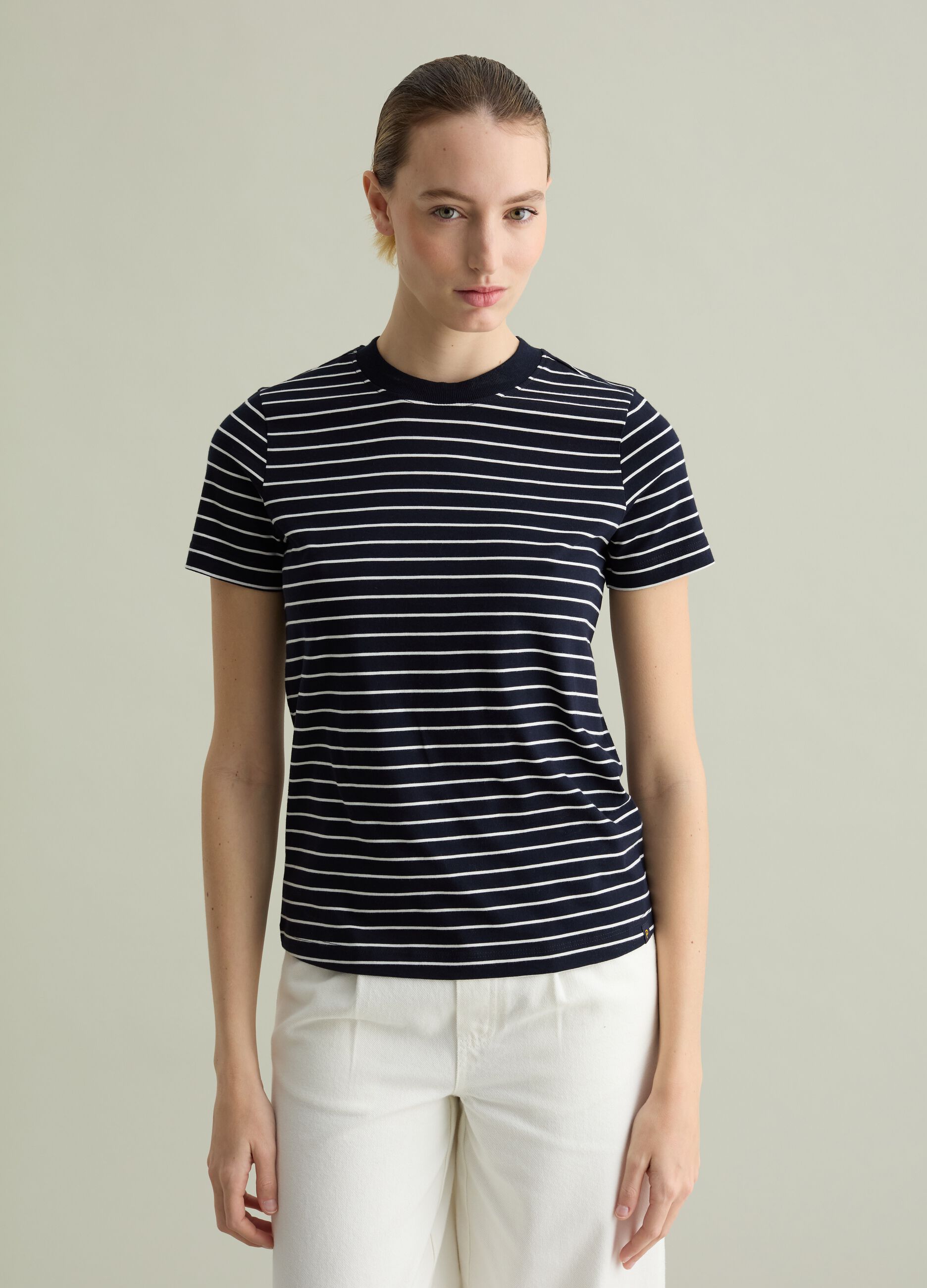 T-shirt in cotone Supima a righe
