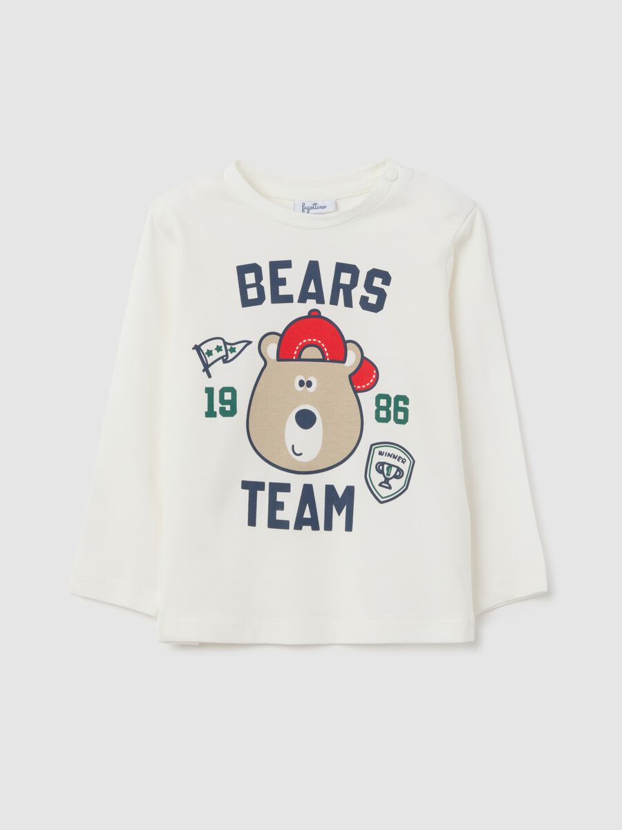 White pure cotton child's T-shirt regular fit_0