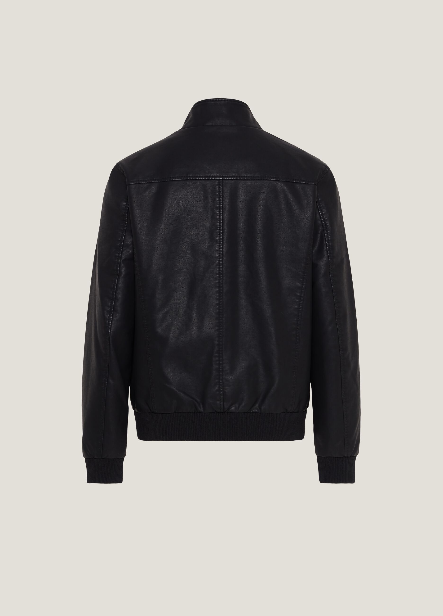 Full-zip biker jacket