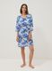 Multicoloured pure cotton kaftan with floral print_1