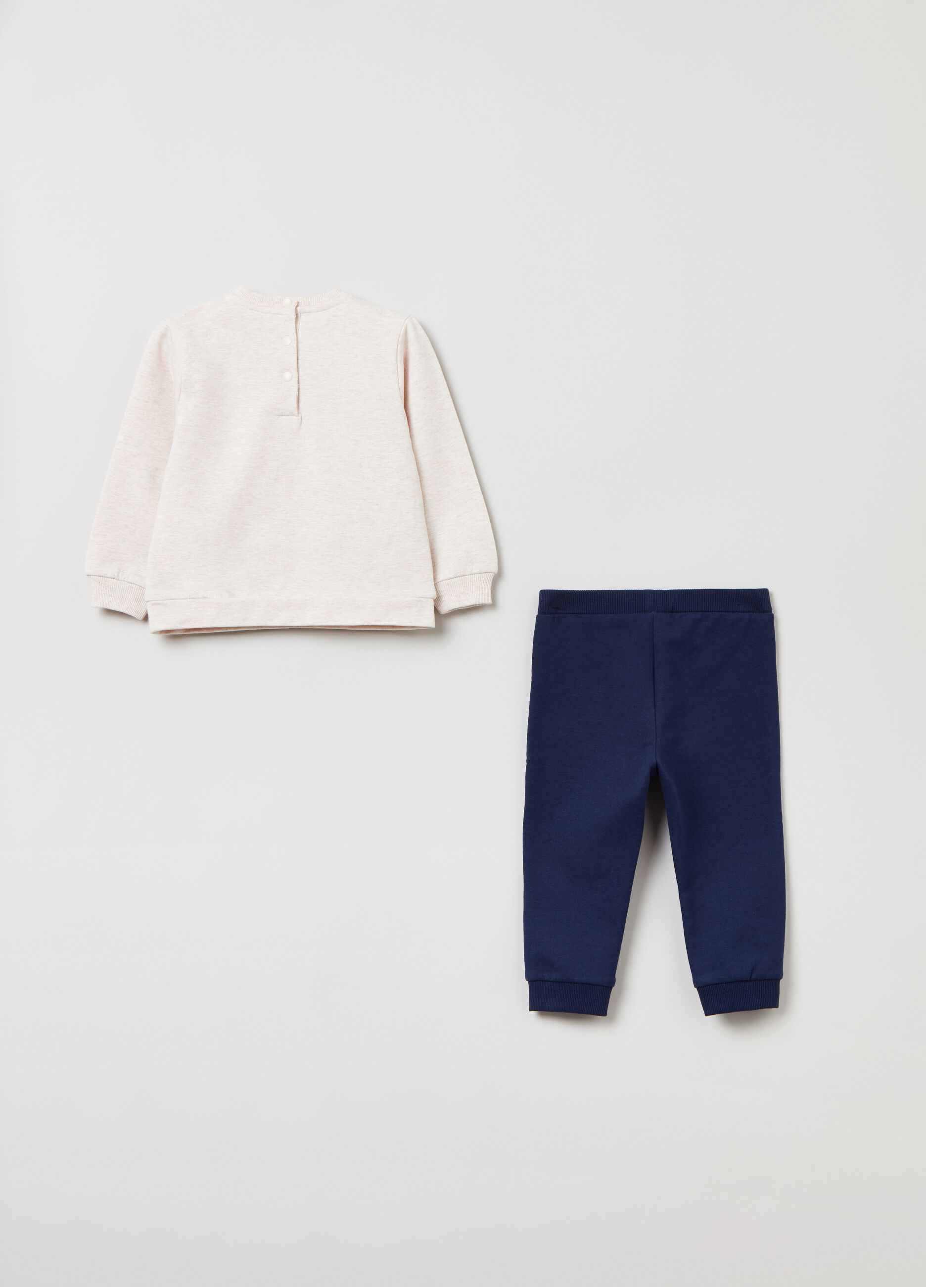 Jogging set in felpa con patch coniglietto_1