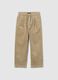 Child's Beige Regular Fit Pure Cotton Trousers_0