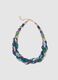 Multicolour glass necklace with woven design_0