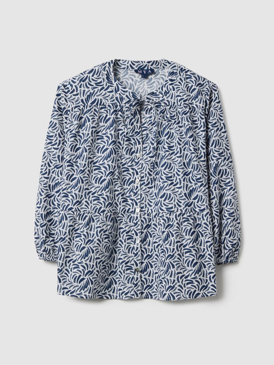 Multicolour pure cotton shirt, regular fit with patterns_4