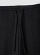 Black stretchy wide-leg trousers with crinkled texture_1
