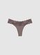 Regular fit brown lace thong_4