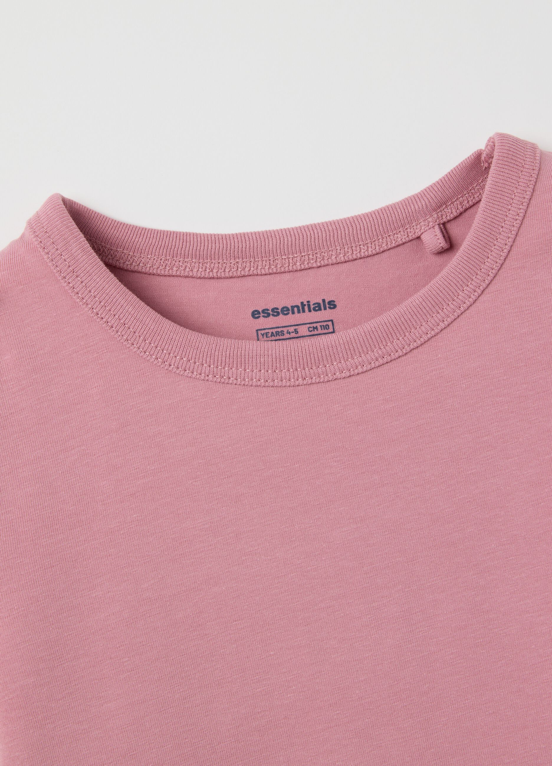 Girls' Pink Cotton Regular Fit Top