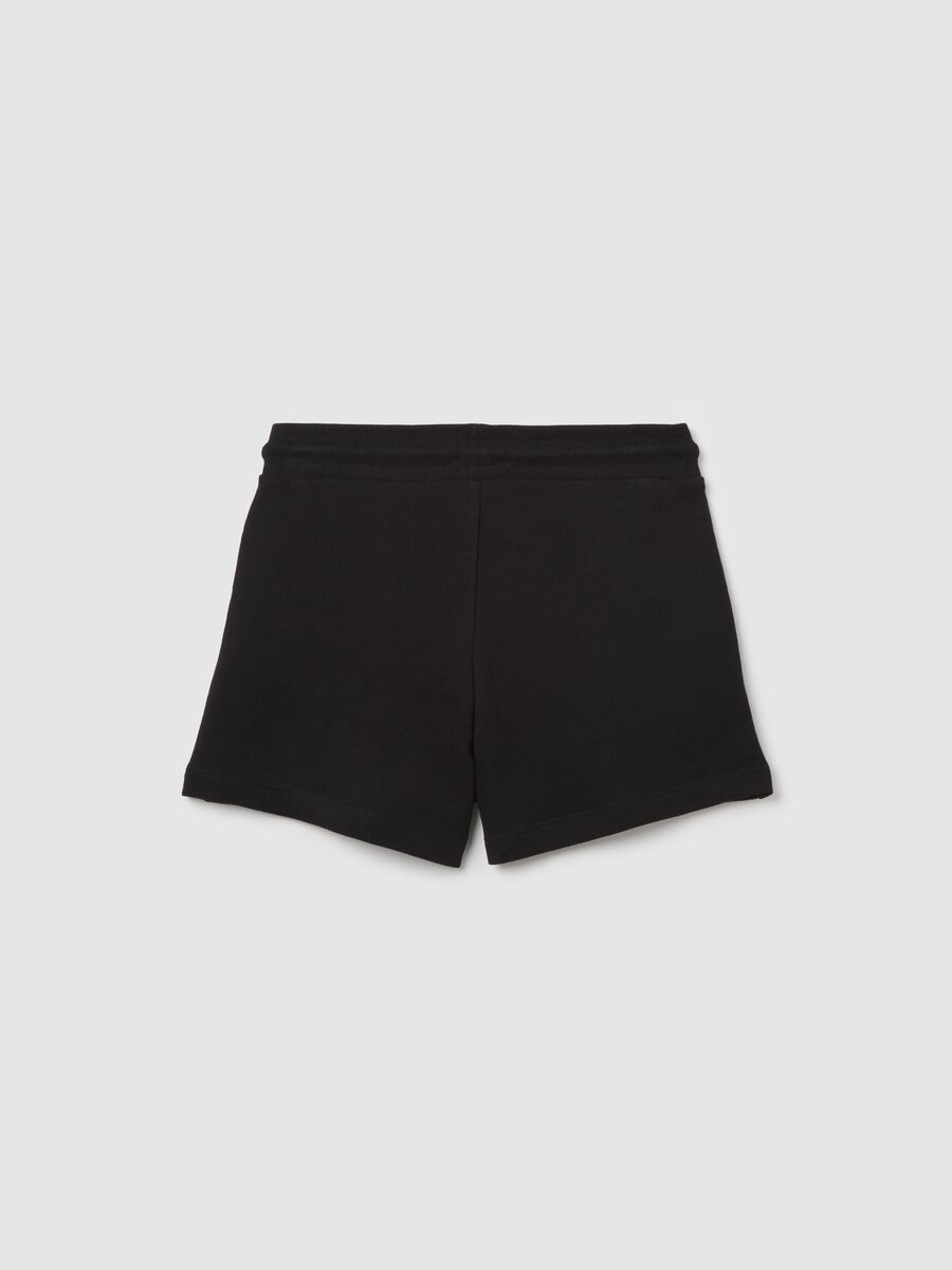 Black Pure Cotton OVS Kids Shorts_4