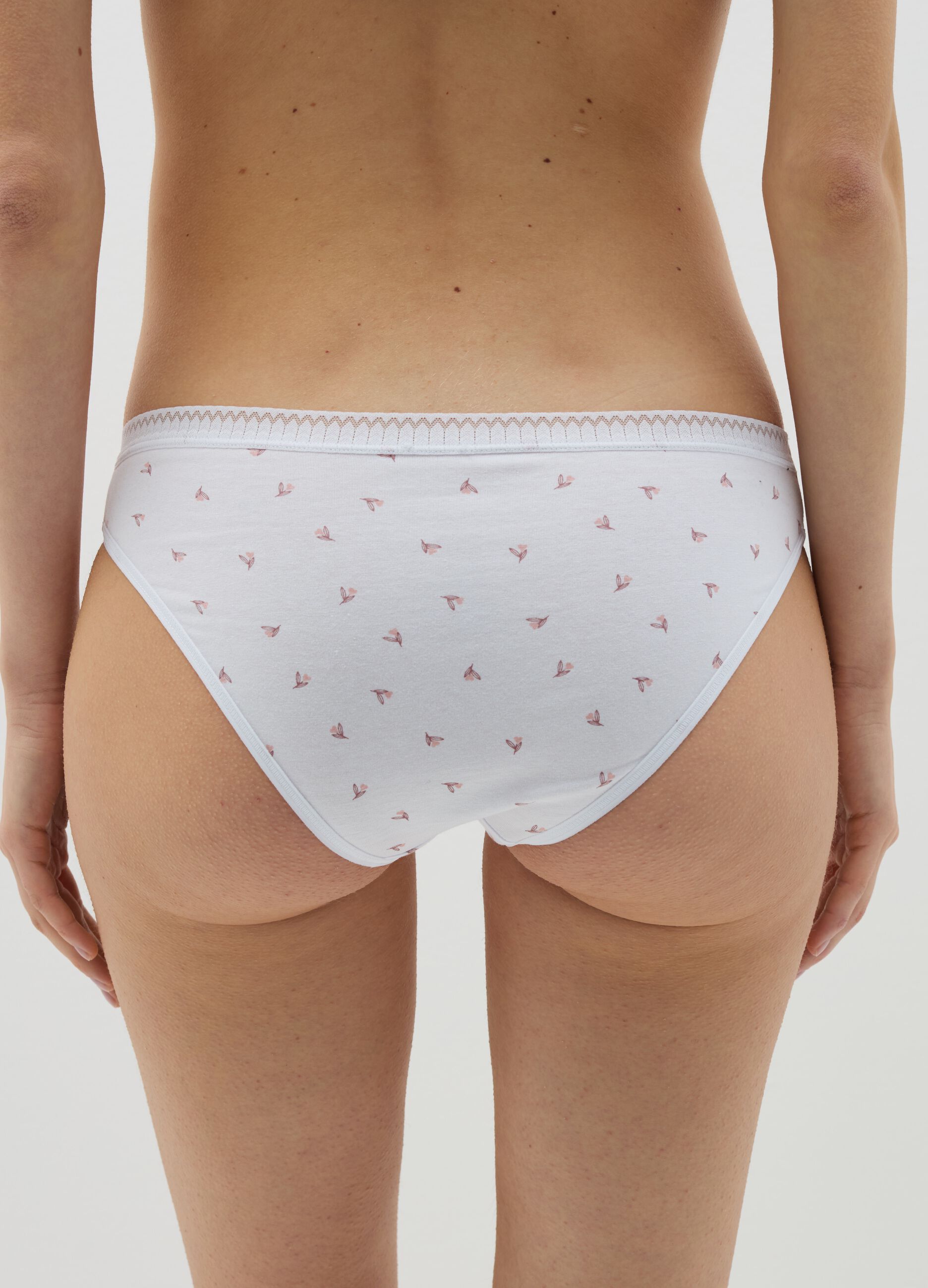 Slip in cotone stretch con dettaglio