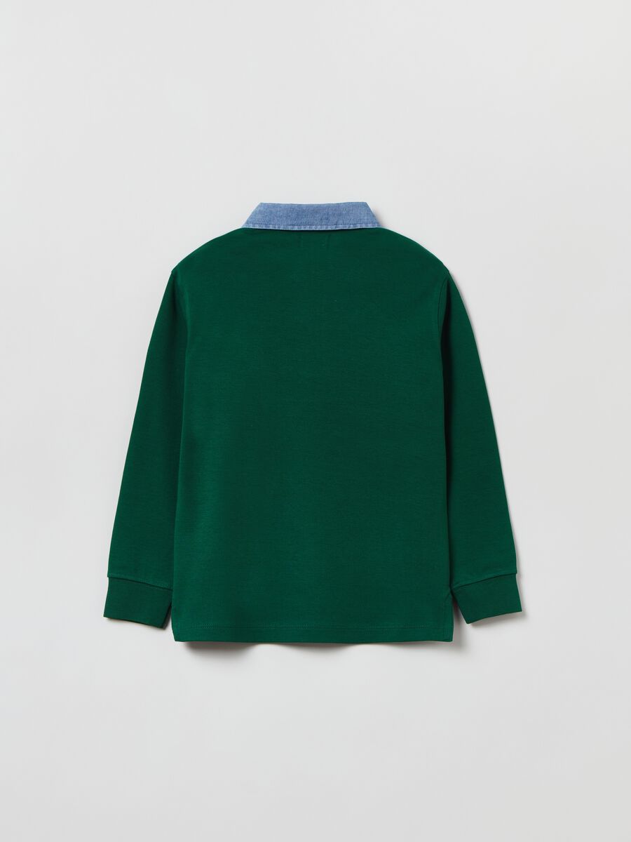 Polo a maniche lunghe con patch boucle_4