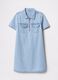 Denim dress in cotton with zip_2