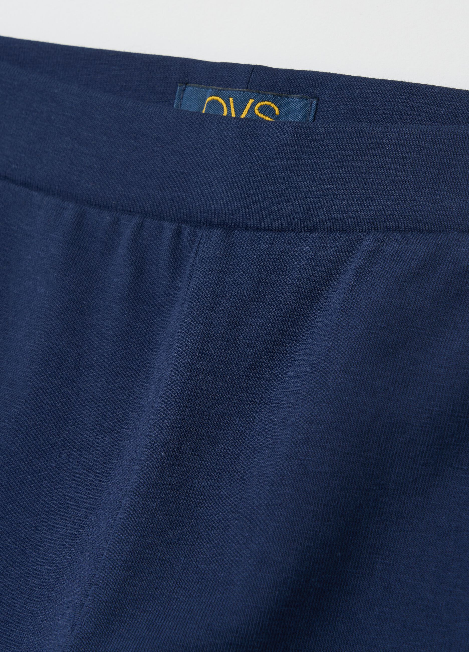 Flare-fit leggings in stretch cotton