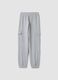 Pantaloni jogger grigi in misto cotone e viscosa_2