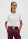 Girls' white pure cotton boxy fit T-shirt_0