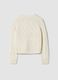 White wool-blend cardigan with deep V-neck, regular fit_2