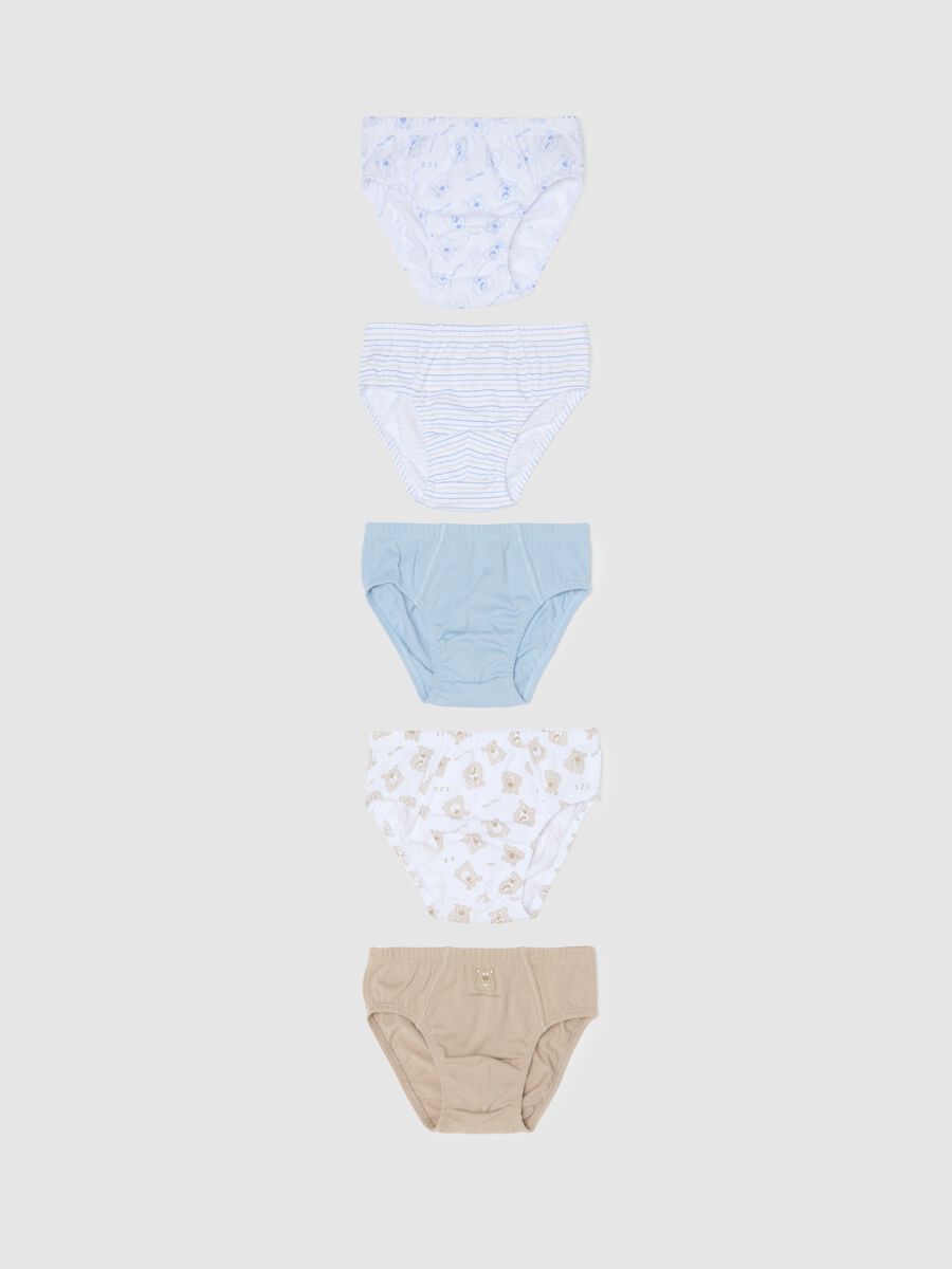Multipack slip da bambino in puro cotone multicolor regular fit_0