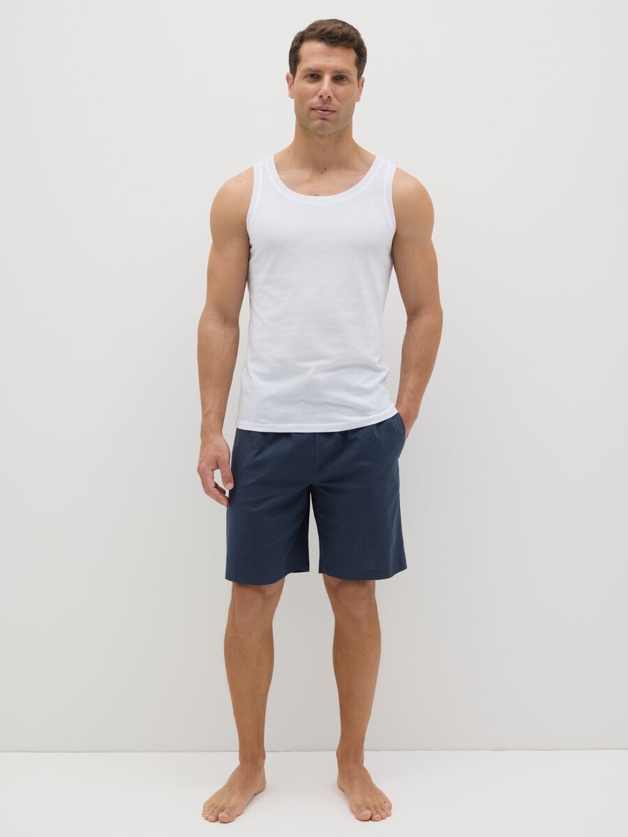 Men's White Regular Fit Pure Cotton Vest_0