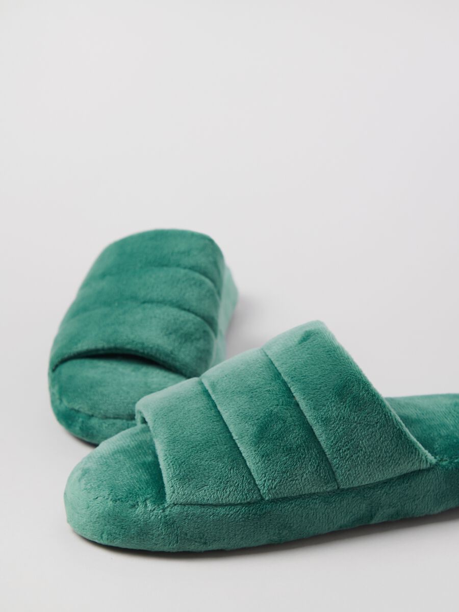 Ciabatte in velour a fascia_1