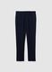 Blue slim trousers in stretch fabric_4