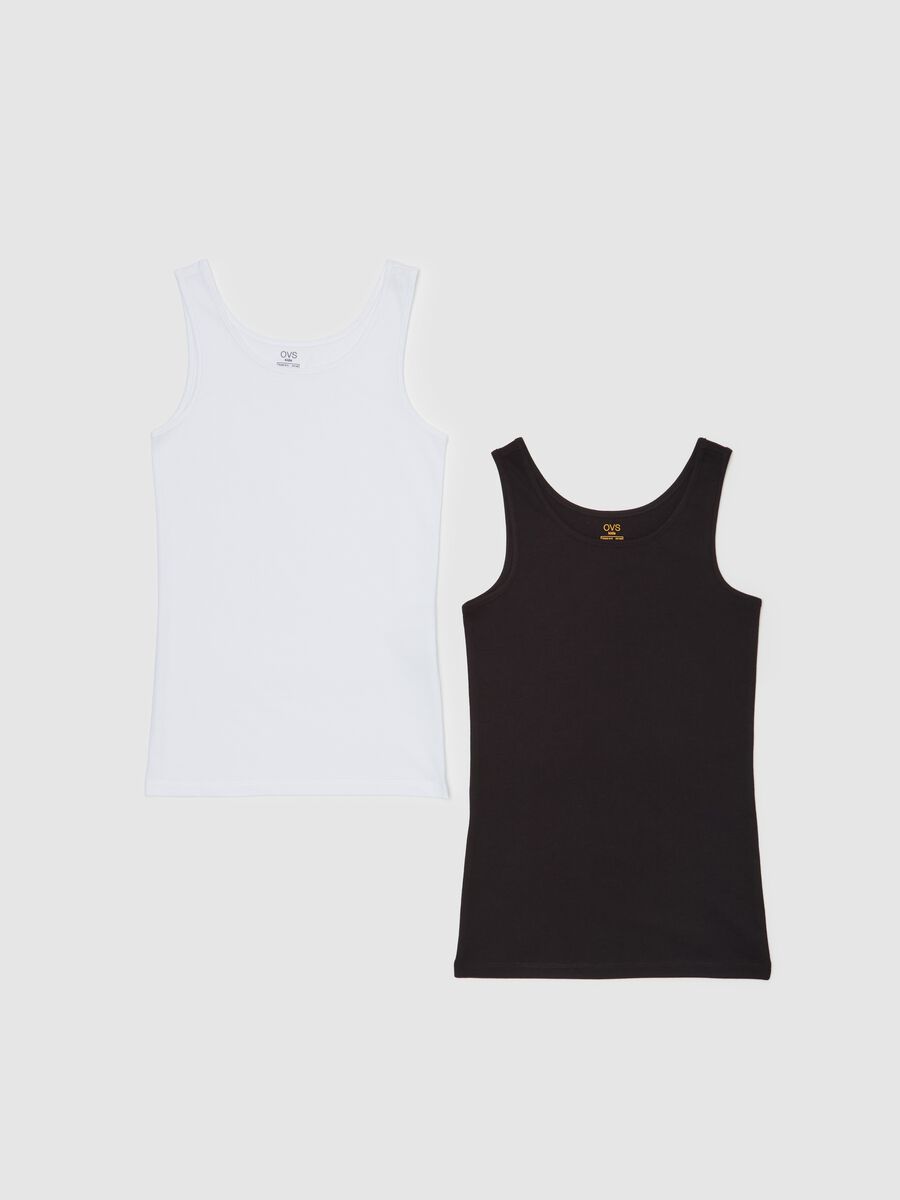 Bipack canotte girocollo in cotone bio_0