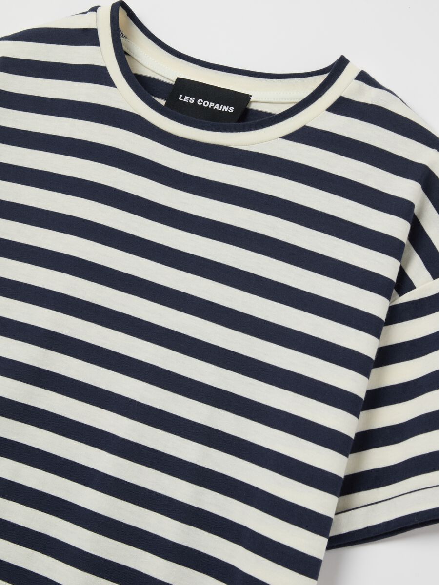 Striped cotton and modal T-shirt_5
