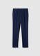 Slim Fit Blue Smart Trousers_0