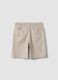 Brown regular-fit pure cotton Bermuda shorts_1