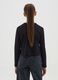 Girls' long-sleeve black pure cotton top_2