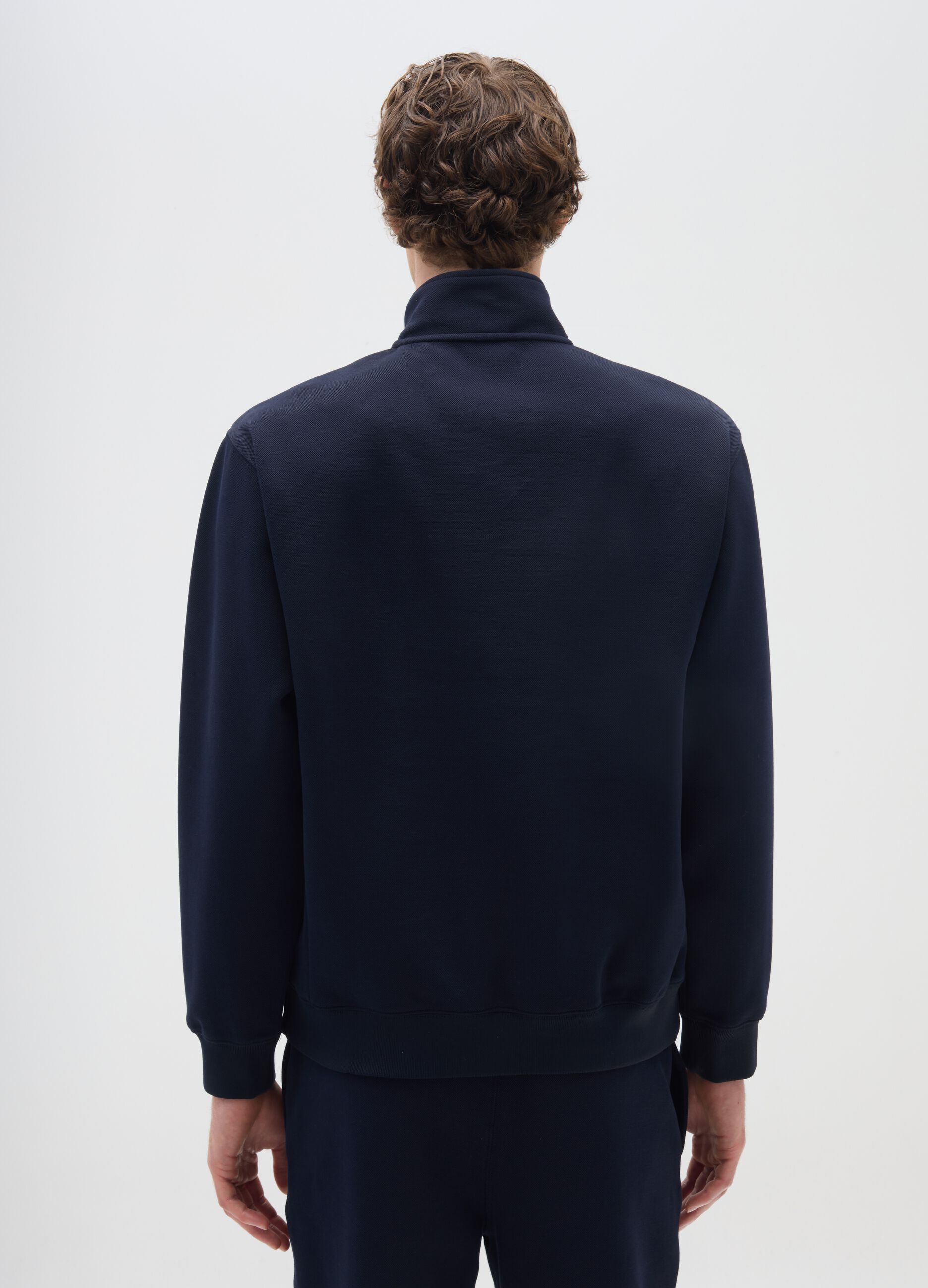 Blue Half-Zip Sweatshirt