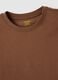 Brown pure cotton crew neck T-shirt regular fit_1