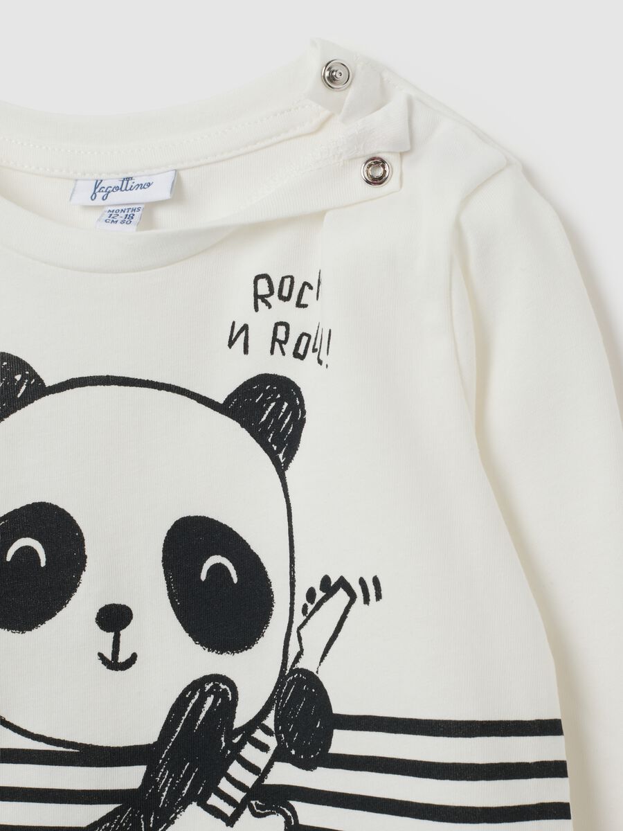 Maglietta a righe per bambino in puro cotone multicolor regular fit_3