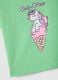 T-shirt in puro cotone verde da bambina regular fit con gelato_2
