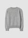 Maglione grigio in pura lana a maniche lunghe regular fit_2