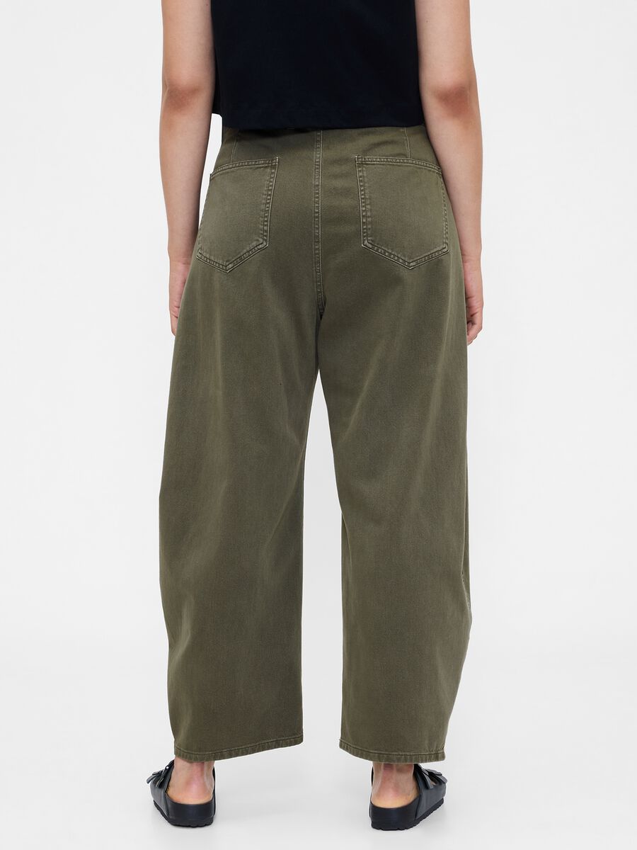Pantaloni verde in cotone_4