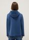 Blue regular fit jacket with hood and buttons_2