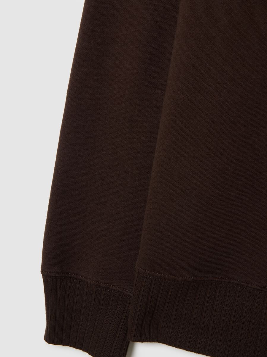 Pure cotton brown regular fit sweater_5