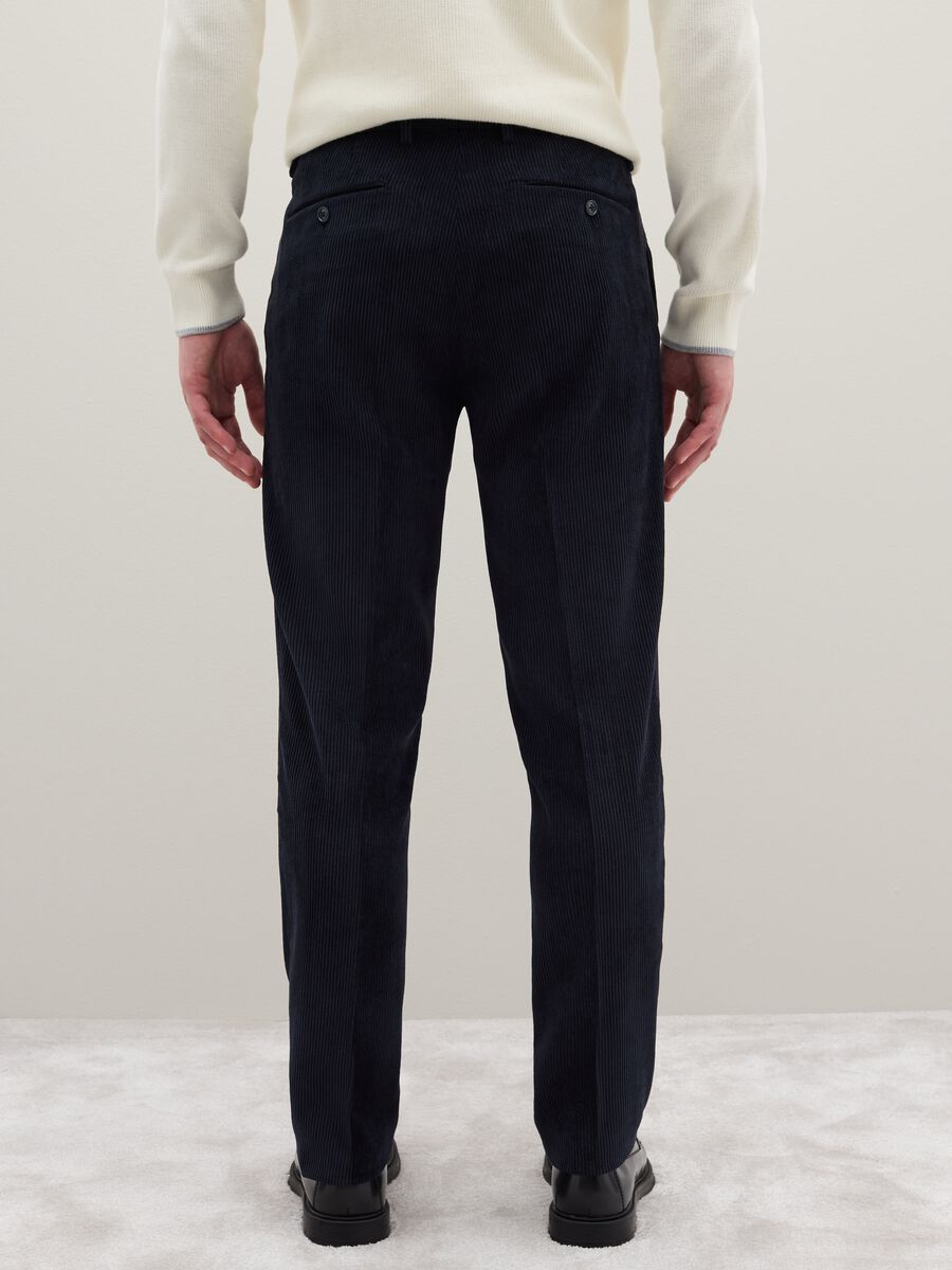 Stretch Velvet Blue Trousers_2