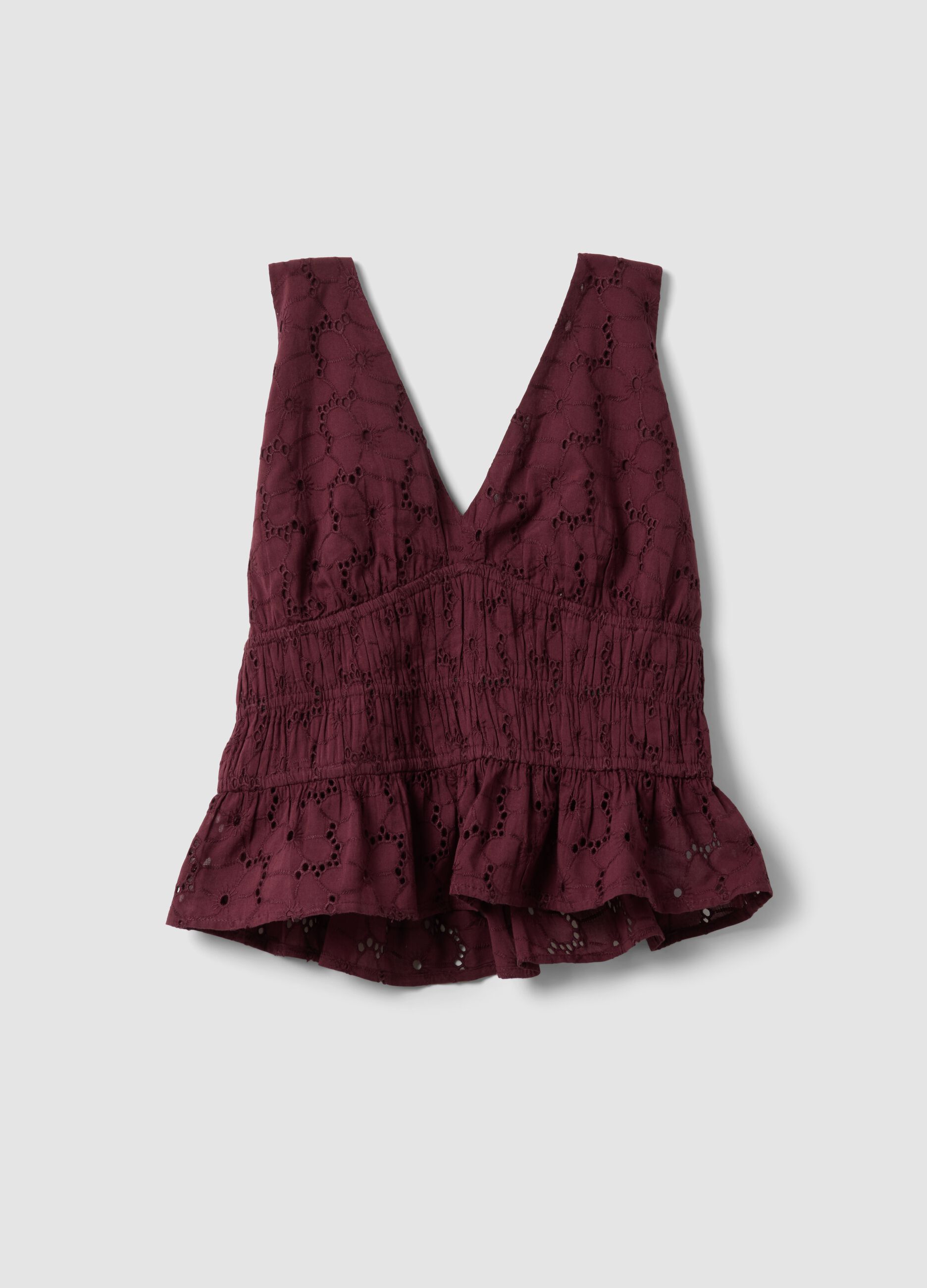 Purple pure cotton halterneck top
