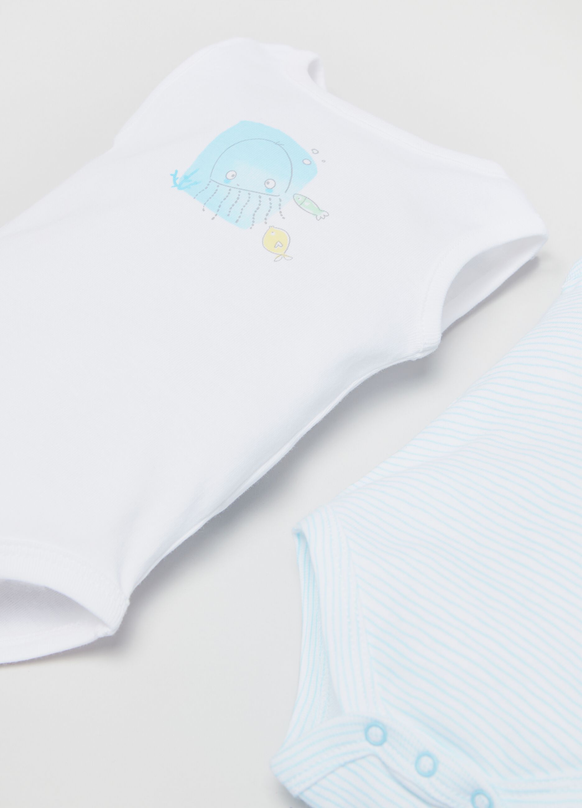 Bipack body smanicati stampa animali marini _1