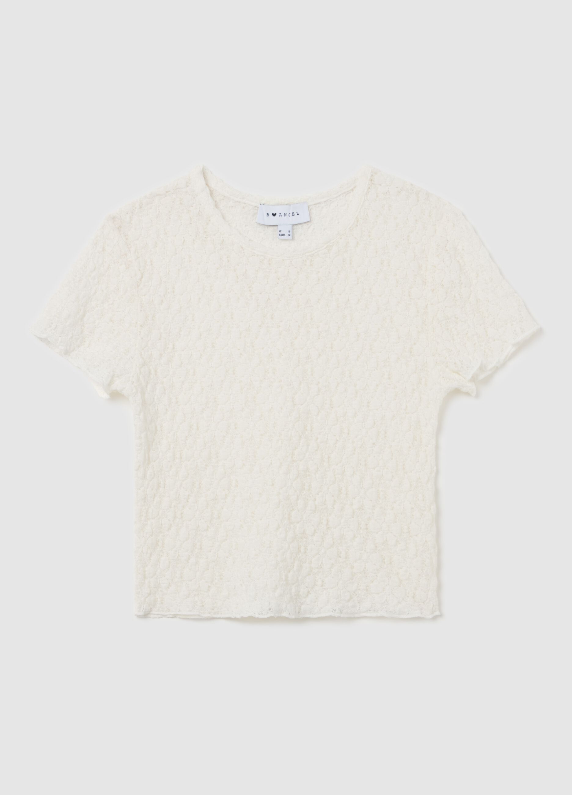 T-shirt with lace motif
