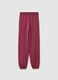 Girls' purple regular fit cotton trousers_1