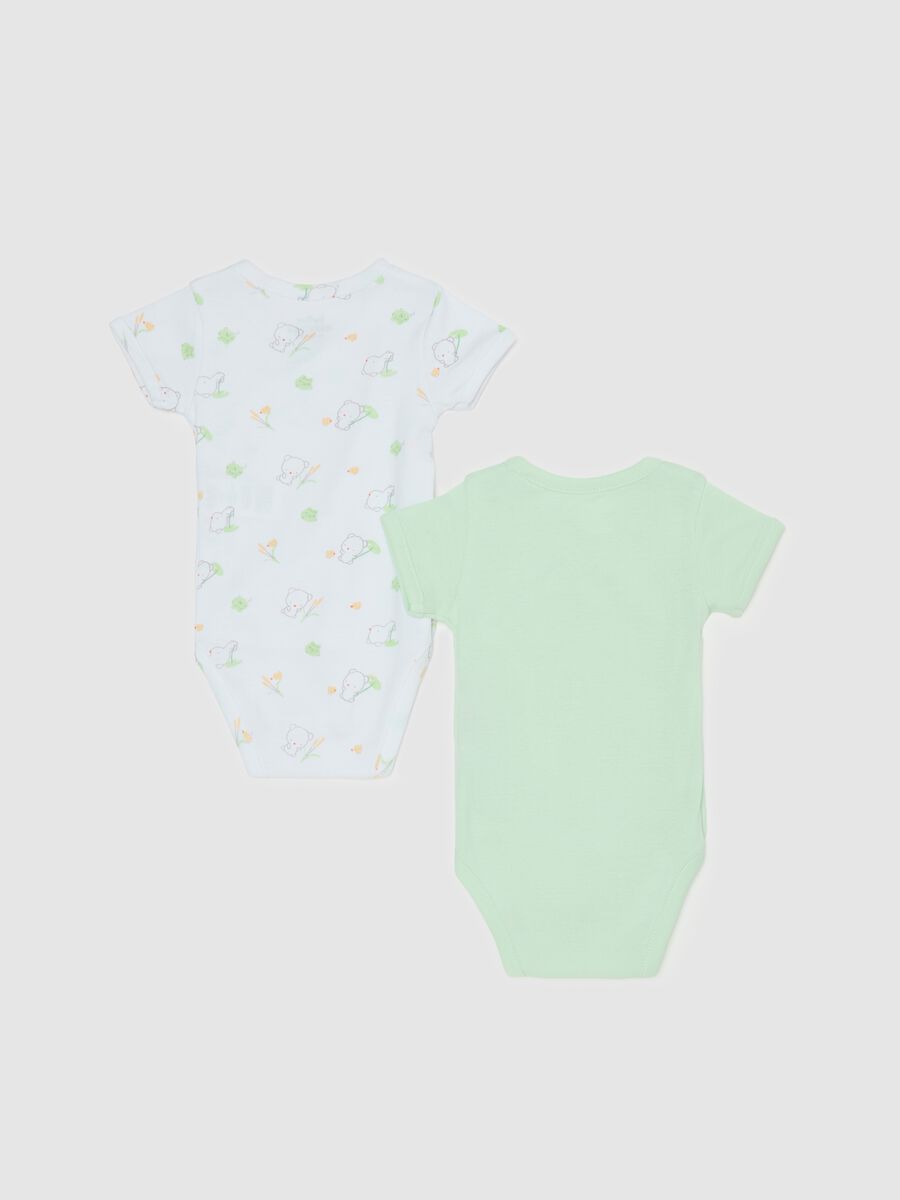Two-pack organic cotton bodysuits with print_1