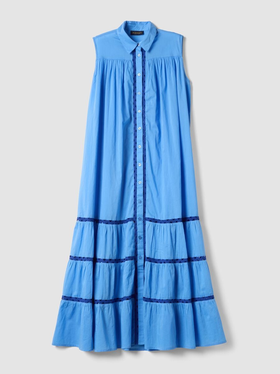 Light Blue Pure Cotton Shirt Dress_4