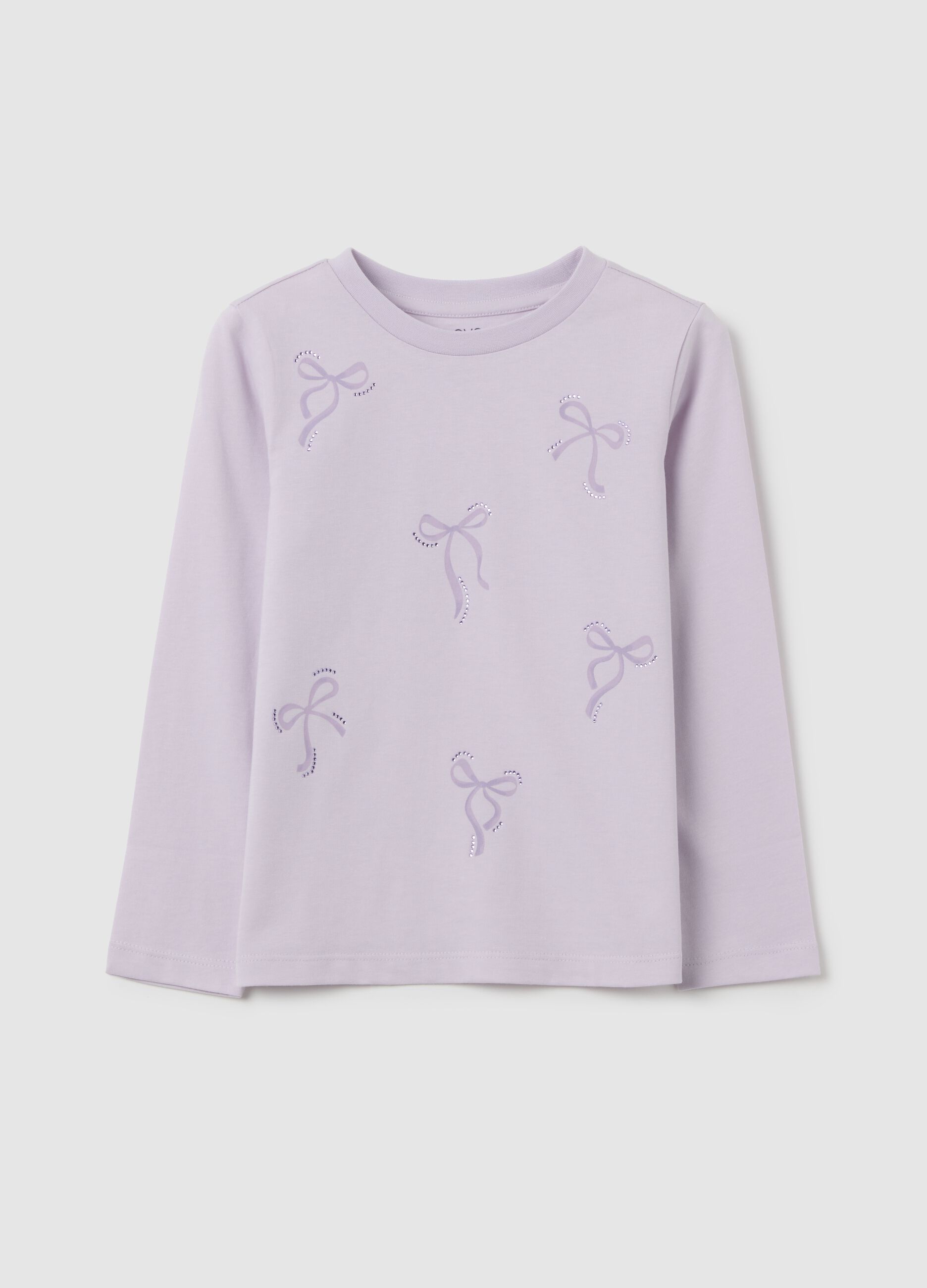 Girls' purple pure cotton top regular fit